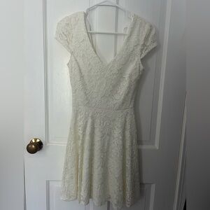Elegant Lace White Dress